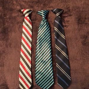 Boys Clip On Ties Lot of 3